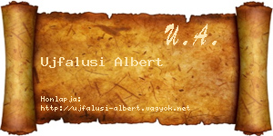 Ujfalusi Albert névjegykártya